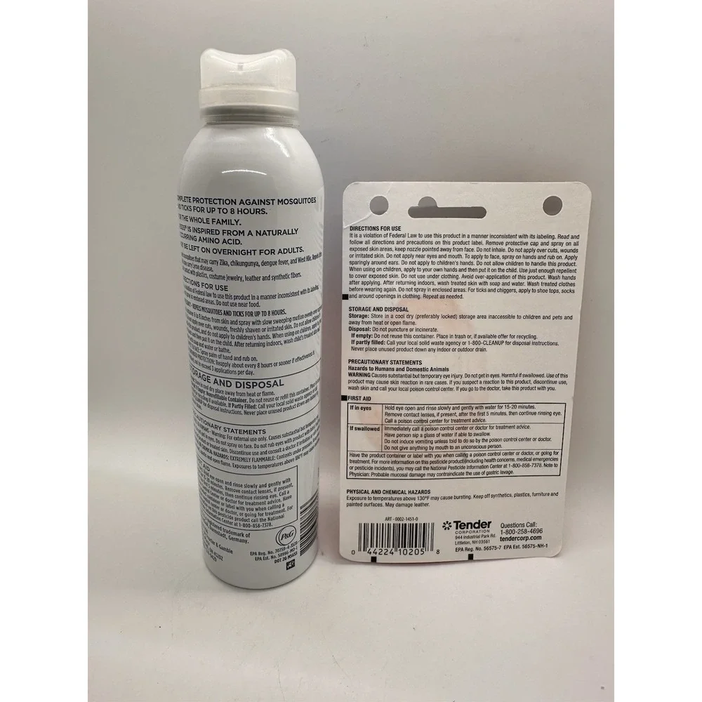 Zevo On-Body Mosquito Tick Spray 6oz + Ben's 100 DEET Repellent‎ Lot New Sealed